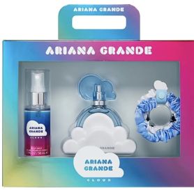 ARIANA GRANDE CLOUD 3 PCS SET FOR WOMEN: 1 OZ EAU DE PARFUM SPRAY + 1.7 BODY MIST + SCRUNCHIE