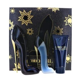 CAROLINA HERRERA GOOD GIRL 3 PCS SET: 2.7 EAU DE PARFUM SPRAY + 1 OZ HAIR MIST + 3.4 BODY LOTION (HARD BOX)