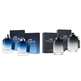 COACH 4 X 4.5 ML EAU DE TOILETTE MINI SET FOR MEN: 2 X COACH + 2 X BLUE