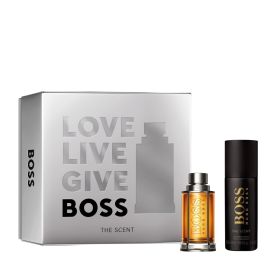 HUGO BOSS THE SCENT 2 PCS SET FOR MEN: 1.6 EAU DE TOILETTE SPRAY + 5 DEODORANT SPRAY