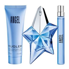 ANGEL 3 PCS SET FOR WOMEN: 1.6 EAU DE PARFUM SPRAY + 0.3 EAU DE PARFUM SPRAY + 1.6 BODY LOTION