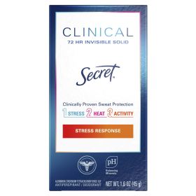 Secret Clinical Strength Invisible Deodorant for Women, Stress Response, 1.6 oz