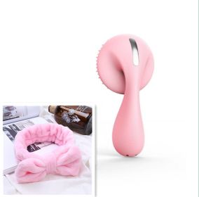 Magnetic Beads Silicone Cleansing Instrument (Option: Pink set)