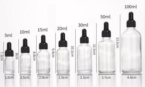 Glass Fine Oil Bottle Avoid Light Glue Head Dropper Bottle  Stock Bottling Cosmetics (Option: White-10ML)