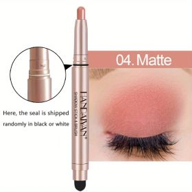 12 Color Eyeshadow Stick Eyeliner Pen, Highlighter Glitter Pearly Shimmer Matte Eyeshadow Pen, Eye Makeup Brightening Stick (Color: No. 4 Color)